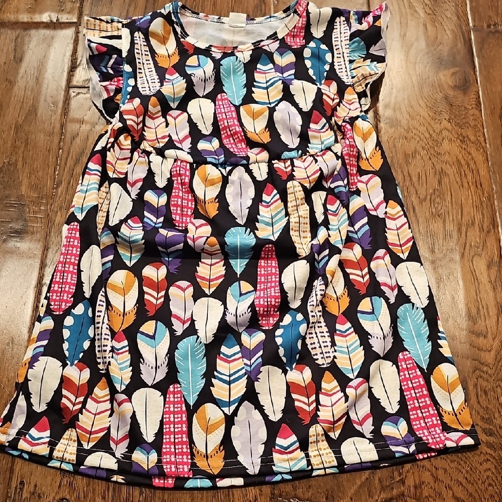 Girls Boutique Flutter Sleeve Dress Size XL 5/6